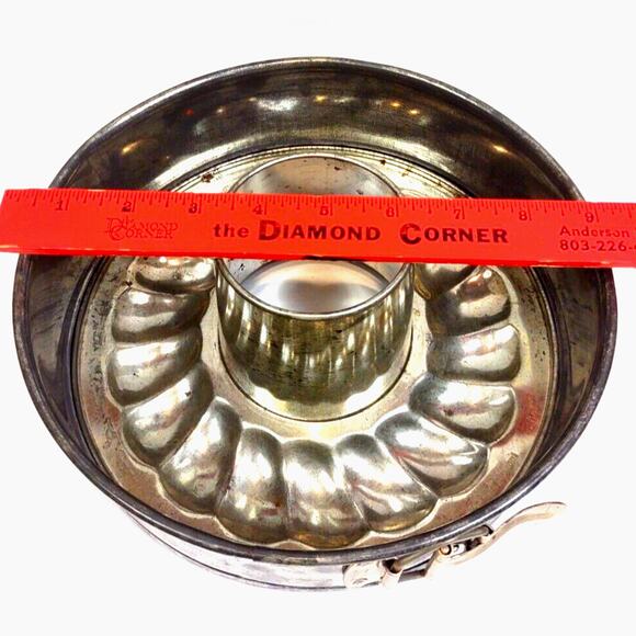 Vintage Springform Bunt Cake Pan 2 Piece Germany Made Country Kitchen Farmhouse - Picture 4 of 9